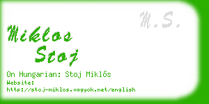 miklos stoj business card